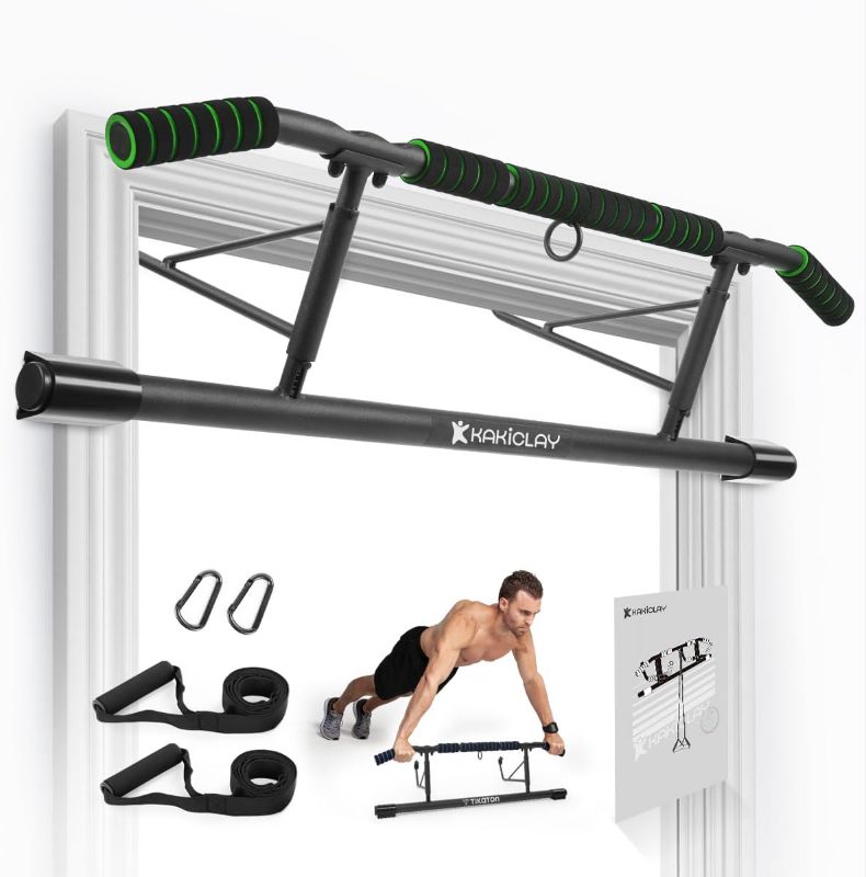 Photo 1 of Pull Up Bar for Doorway,2024 Upgrade Multi-Grip Hanging Bar for Home Gym, Max Capacity 440 lbs Multifunctional Portable Chin Up Bar