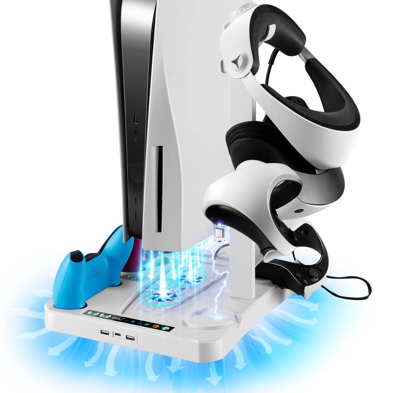 Photo 1 of for PS5 Stand Playstation VR2 Charging Station,PS5 Vertical Stand Playstation 5 All-in-1 Holder