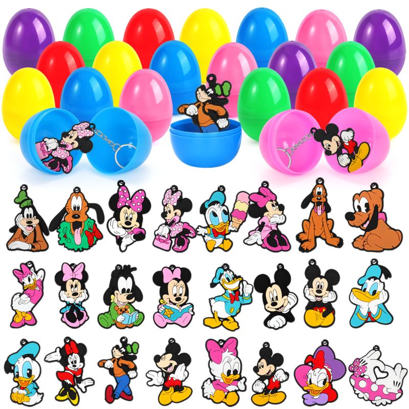 Photo 1 of Mouse Easter Baskets for Kids - 24Pcs Easter Eggs with Mouse Keychain Toys 