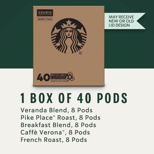 Photo 1 of Starbucks Flavored K-Cup Pods Variety Pack 40 CT Box