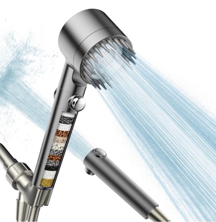 Photo 1 of High Pressure Filter Shower Head with Handheld & Hose,Multiple Spray Modes Showerhead with Filters