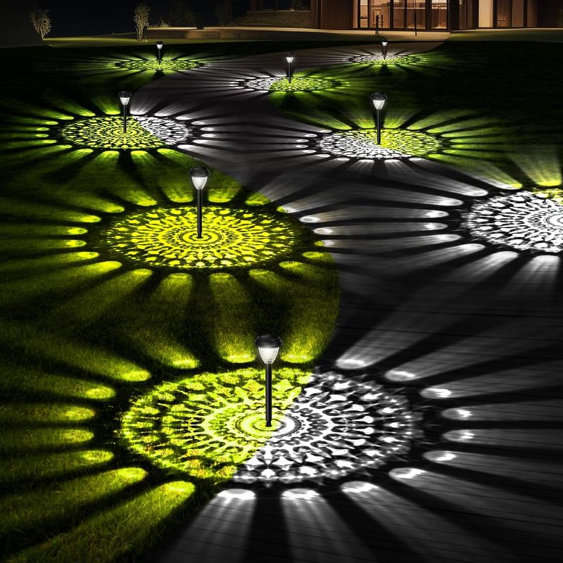 Photo 1 of Super Bright Solar Lights for Outside, Up to 12H Solar Lights Outdoor Waterproof, 8 Pack Outdoor Lights Decorative, Garden Lights Dusk to Dawn Auto On/Off,Solar Pathway Lights for Yard,Landscape
