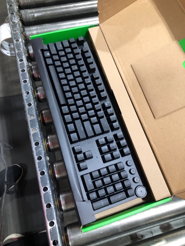 Photo 1 of Razer Huntsman V2 Optical Gaming Keyboard: Fastest Clicky Optical Switches w/Quick Keystrokes & 8000Hz Polling Rate - Doubleshot PBT Keycaps - Dedicated Media Keys & Dial - Ergonomic Wrist Rest Classic Black Keyboard Huntsman V2 Clicky Optical Switches