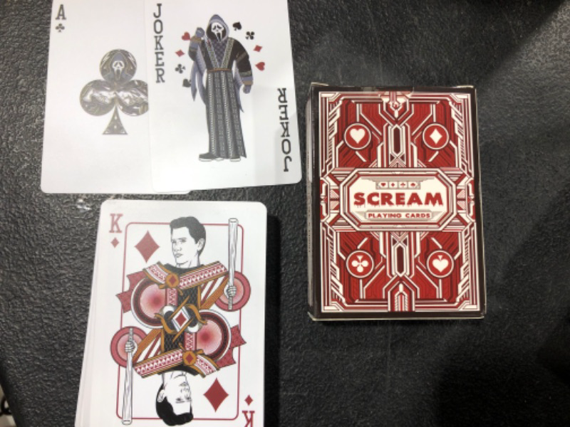 Photo 1 of AizelMae Screaming Playing Cards Scary Themed Board Game for Adults Kids Unique Fancy Decor Beach Camping Accessories for Friends Family Cool Design Vacation Essentials Premium Deck Card