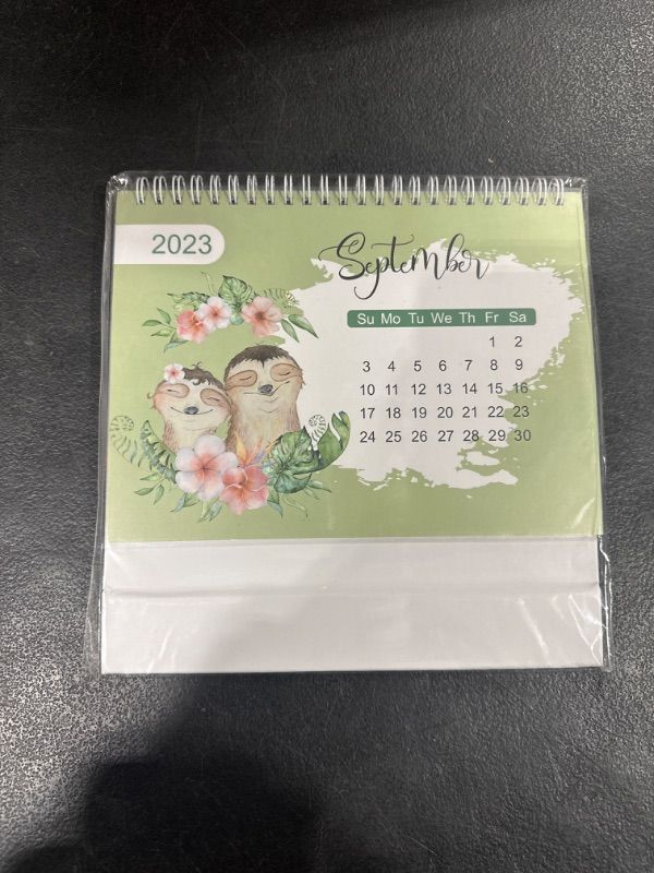 Photo 1 of 2023-2024 Desk Calendar, Monthly Desktop Calendar, Standing Flip Calendar with Thick Paper, Academic Year Standing Desk Calendar (Sep. 2023 - Dec. 2024), 8.66" x 7.05" Cartoon Animals