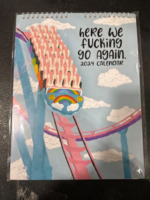 Photo 1 of Here We Fucking Go Again 2024 Calendar, Beautiful Advent Calendar 2024, Fun Weekly Organizer, Planning Calendar We're Here Again, Get ready for a year of vulgarity, vitriol and a whole lot of swearing Prepare