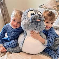 Photo 1 of  43inch Giant Stuffed Animals Ocean Plush Toy, Large Stuffed Seal Soft Ocean Plush Pillow for Boys Girls, Gray
