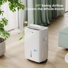 Photo 1 of 80-Pint Energy Star Dehumidifier for up to 5,000 sq. ft., Basements and Large Rooms With Drain and Water Rank, White
