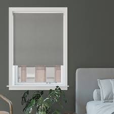 Photo 1 of Sun Zero 23-in x 72-in Gray Blackout Cordless Roller Shade
