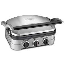 Photo 1 of Panini Press by Cuisinart, Stainless Steel Griddler, Sandwich Maker & More, 5-IN-1, GR-4NP1 and CPT-160 Metal Classic 2-Slice Toaster, Brushed Stainless Gridder Brushed Stainless Steel Griddler 