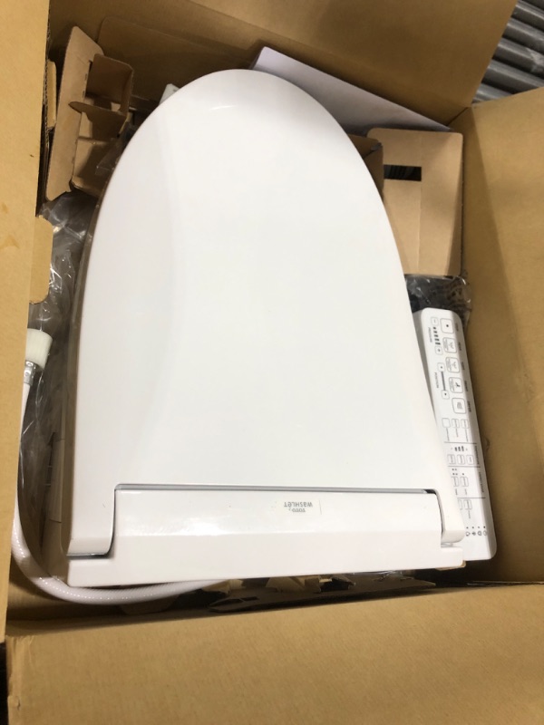 Photo 2 of TOTO SW3074#01 WASHLET C2 Electronic Bidet Toilet Seat with PREMIST and EWATER+ Wand Cleaning, Elongated, Cotton White C2 Elongated Cotton White