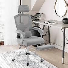 Photo 1 of Ergonomic Office Chair- Home Office Desk Chairs with Foot Rest, Adjustable High Back Computer Drafting Chair with Wheels
