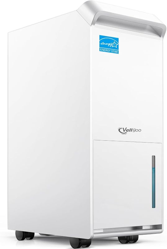Photo 1 of Vellgoo 4,500 Sq.Ft Energy Star Dehumidifier for Basement with Drain Hose, 52 Pint DryTank Series Dehumidifiers for Home Large Room, Intelligent Humidity Control
