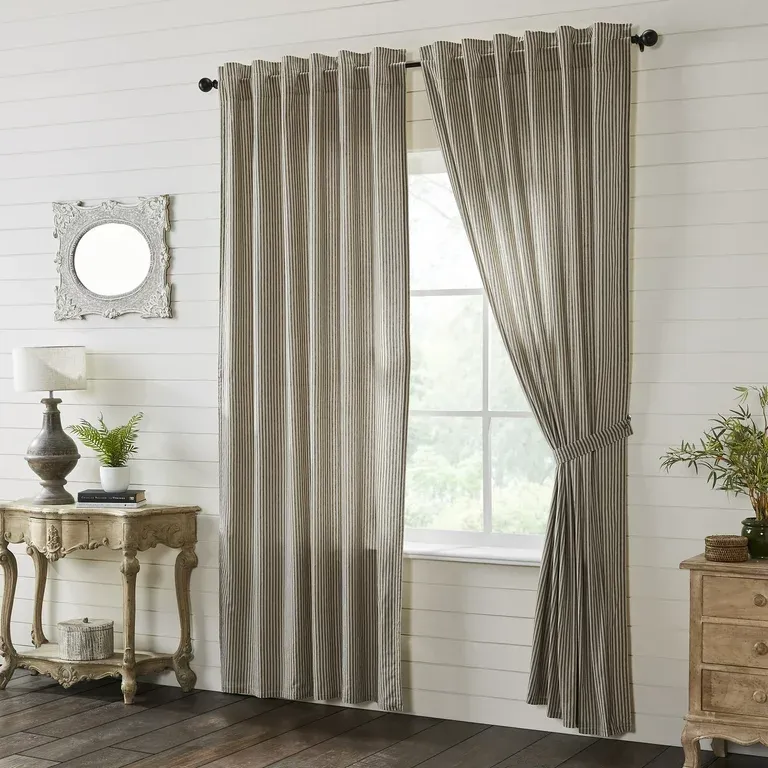 Photo 1 of VHC brands curtains, sawyer mill charcoal (96 x 50")
