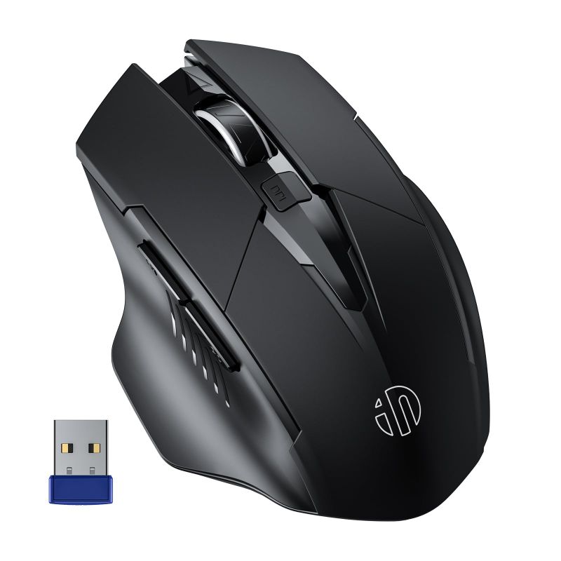 Photo 1 of INPHIC Mouse, 3 Modes Bluetooth 5.0&4.0 Mouse 2.4G Rechargeable Wireless Mouse