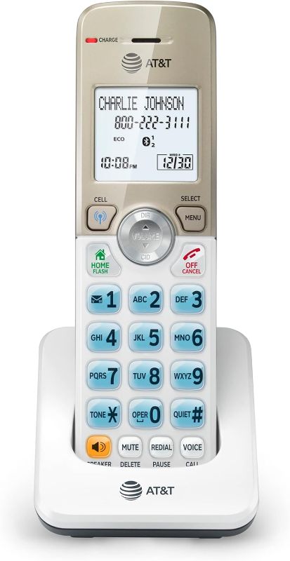 Photo 1 of AT&T DL70019 Accessory Handset for DL72x19 Phone with Bluetooth Connect to Cell, Call Blocking, 1.8"