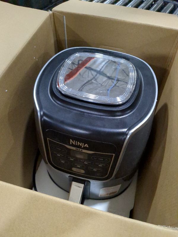 Photo 2 of Ninja AF161 Max XL Air Fryer that Cooks, Crisps, Roasts, Bakes, Reheats and Dehydrates, with 5.5 Quart Capacity, and a High Gloss Finish, Grey 5.5 Quarts