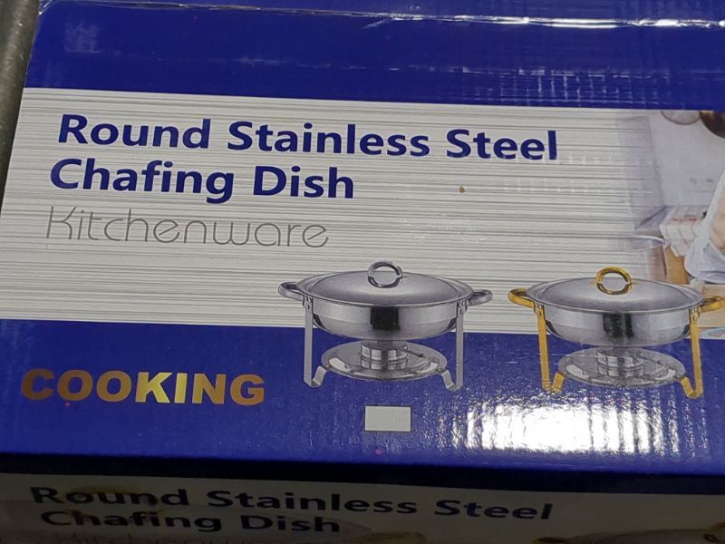 Photo 1 of Round Stainless Steel Chafing Dish Kitchenware