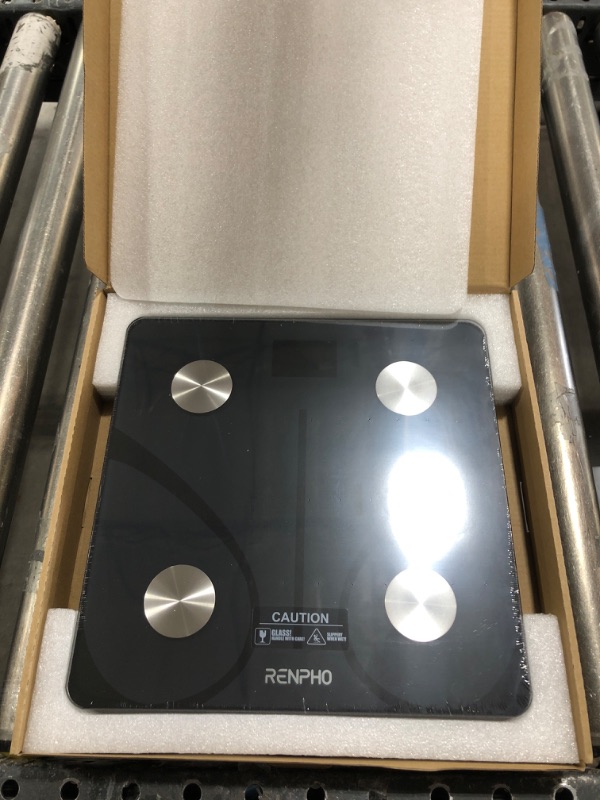 Photo 2 of RENPHO Smart Scale for Body Weight, Digital Bathroom Scale BMI Weighing Bluetooth Body Fat Scale, 400 lbs - Black 