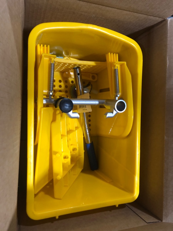 Photo 2 of Mind Reader Commercial Mop Bucket - with Down Press Wringer - 22 Quart Capacity - Yellow - MOPT20-YLW