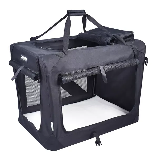 Photo 1 of Jespet® 3-Door Soft-Sided Folding Travel Pet Crate
