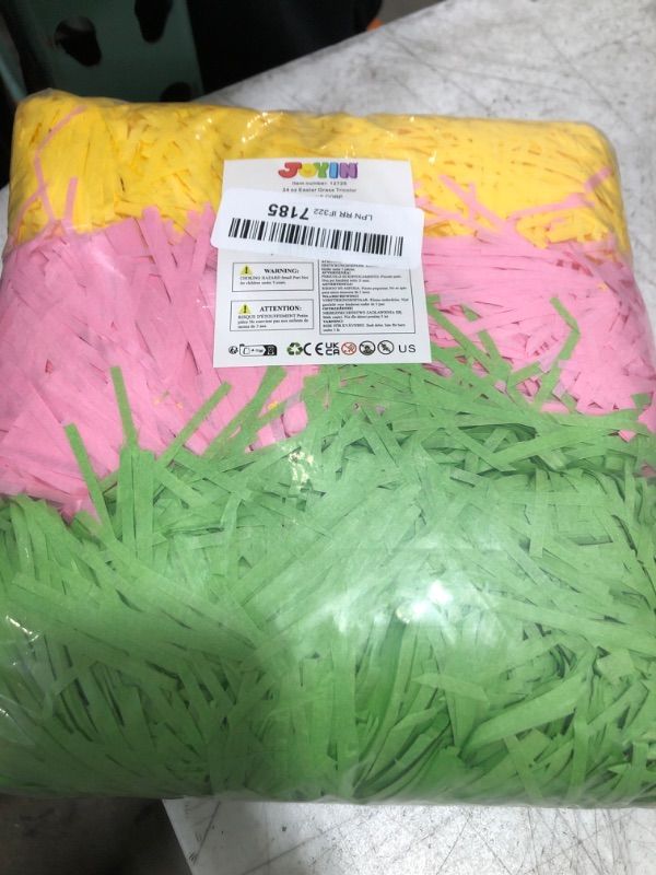 Photo 1 of JOYIN Crinkle Cute Recyclable Paper Shred Filler(Pink, Yellow and Green) for Gift Wrapping, Basket Filling, Party Decoration, Basket Grass Stuffers 280g (10 oz.)
