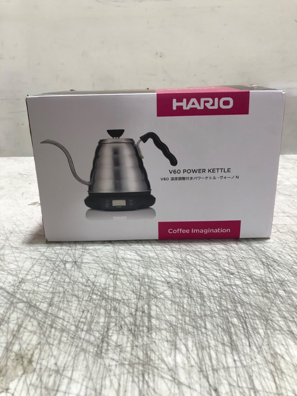 Photo 4 of HARIO Power Kettle with Temperature Control"Buono N" EVT-80-HSV (SILVER × BLACK)?Japan Domestic Genuine Products??Ships from Japan?