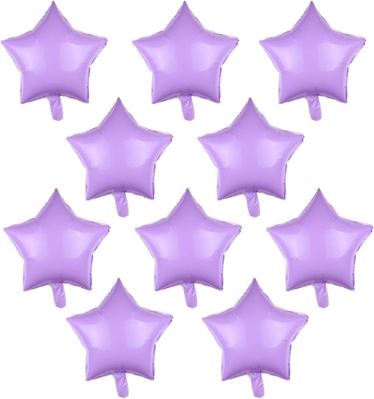 Photo 1 of 10PCS Purple Star Balloons Foil Aluminum Mini Balloon Birthday Party Supplies Baby Shower Wedding Decorations