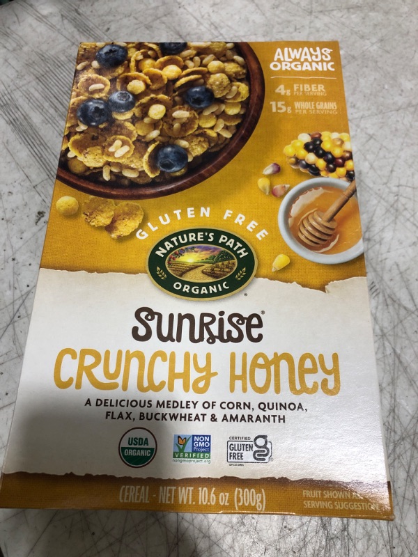 Photo 2 of Nature's Path Organic Sunrise Crunchy Honey Cereal - Case of 12/10.6 oz