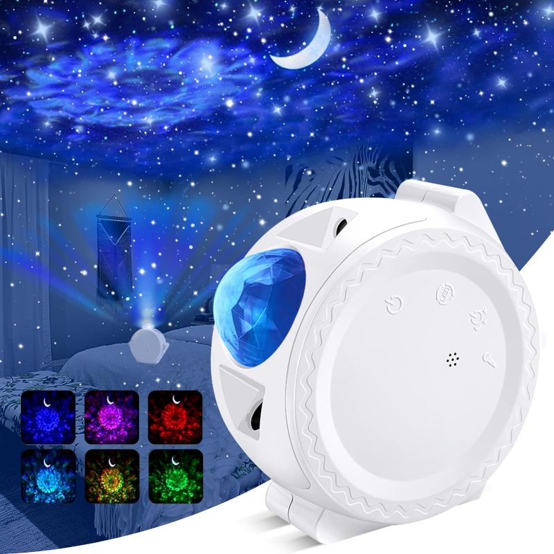 Photo 1 of Boobhone Star Projector with 13 Lighting Effects, Voice & Touch Control, Adjustable Base - For Babies & Adults
 --- BLACK