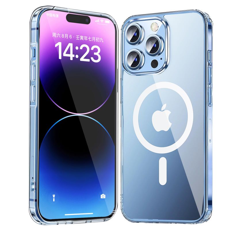 Photo 1 of 2 PACK - omee Designed for iPhone 15 Pro Max Case, [Not-Yellowing] [Military-Grade Drop Protection] [Compatible with Magsafe], Full Body Protective Cover, Slim Shockproof Phone Case 6.7, Clear