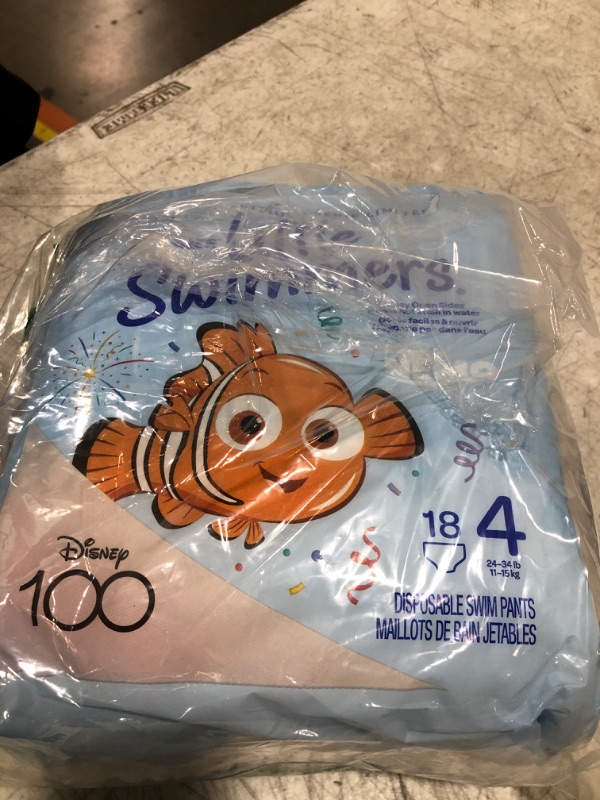Photo 2 of Huggies Little Swimmers Disposable Swimming Diapers, Size 4 (24-34 lbs), 18 Ct Medium 18