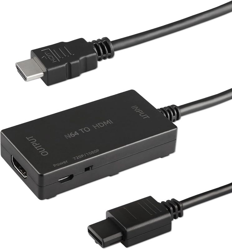 Photo 1 of Xahpower N64 to HDMI Adapter Converter, HDMI Link Cable Support 16:9/4:3 and HD 1080P Display for Nintendo N64 /SNES/NGC/SFC?Plug and Play?