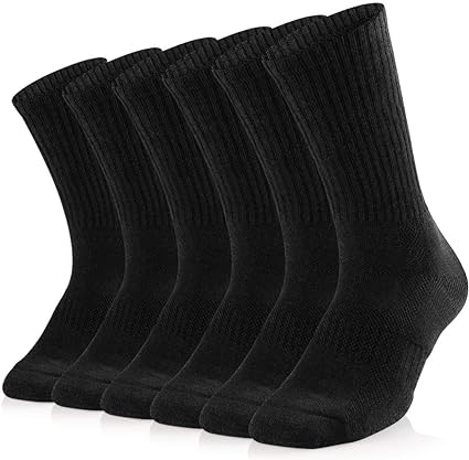 Photo 1 of SOX TOWN Unisex Cushioned Crew Training Athletic Socks Men & Women with Combed Cotton Moisture Wicking Breathable Performance
