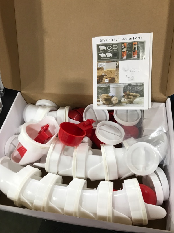 Photo 2 of Sykria Chicken Water Cups and Chicken Feeder Set, 12pcs Chicken Feeders and 12pcs Chicken Waterer for Chickens, Birds, Turkeys etc