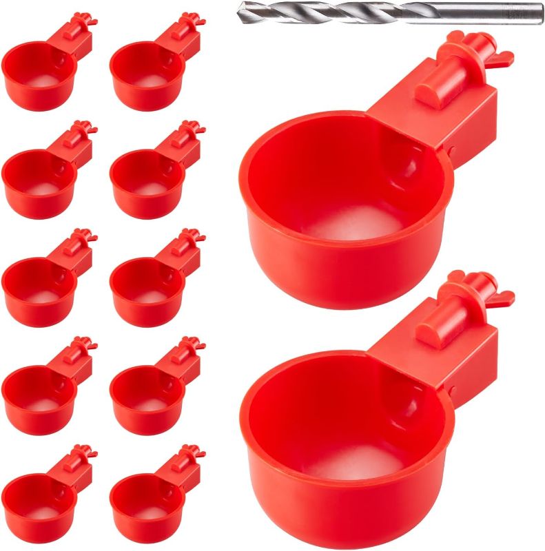 Photo 1 of Sykria Chicken Water Cups and Chicken Feeder Set, 12pcs Chicken Feeders and 12pcs Chicken Waterer for Chickens, Birds, Turkeys etc