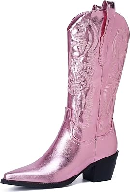 Photo 1 of (7 ) CIERWS Pink cowgirl boots / pink metallic cowgirl boots / cowgirl boots 