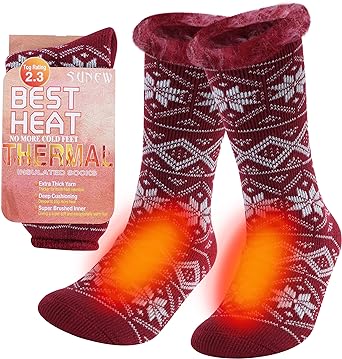 Photo 1 of Sunew Warm Thermal Socks, Women Men Winter Insulate Heat Thick Heavy Crew Socks