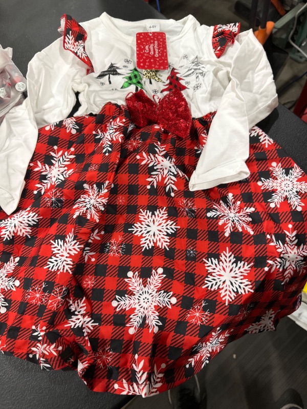 Photo 1 of GIRLS DRESS. CHRISTMAS. 4-5 YRS