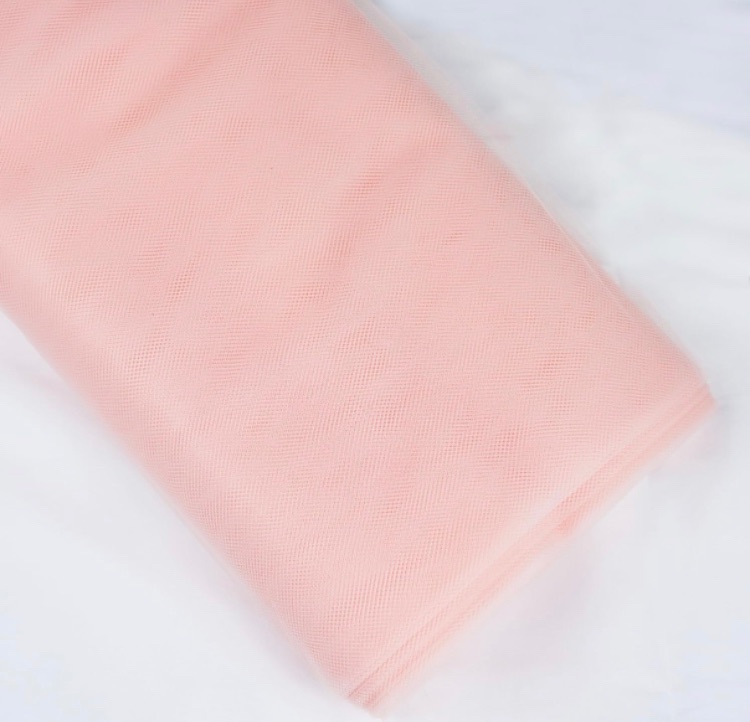 Photo 1 of Craft And Party, Blush Fabric Tulle Roll 54 Inch by 40 Yards (120 ft) Fabric Tulle 