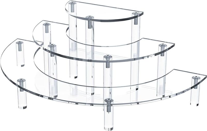 Photo 1 of Jusalpha 3 Tier Acrylic Semicircle Round Cupcake stand