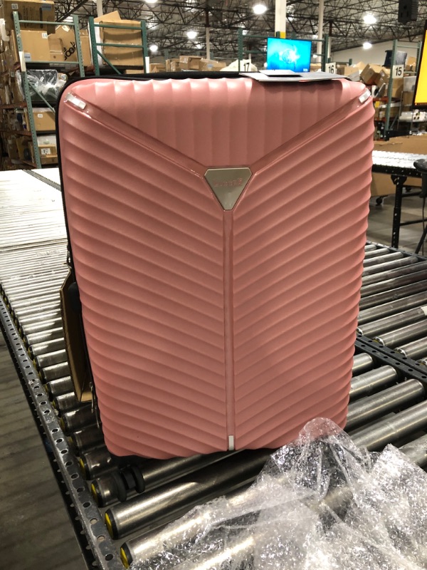 Photo 2 of LUGGEX Rose Gold Carry On Luggage with USB Port