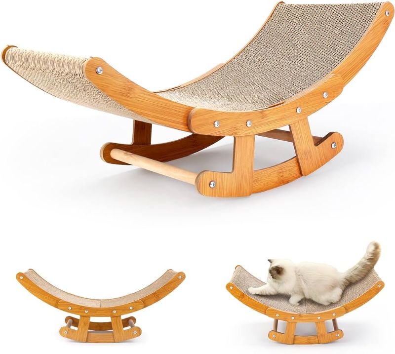 Photo 1 of Cat Scratcher for Indoor Cats,2-in-1 Rocking Chair Cardboard
