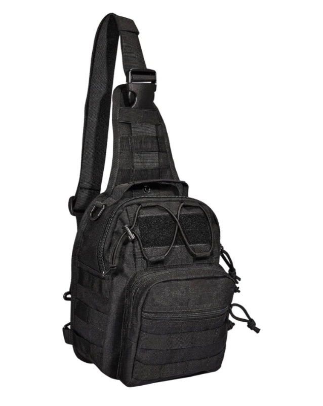 Photo 1 of YAKEDA Tactical EDC Backpack Military Sling Backpack Shoulder Bag for Travel,Outdoor,Hiking, (Black)