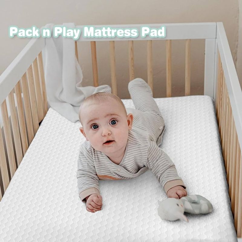 Photo 1 of Cocellona Pack and Play Mattress, Dual Sided Memory Foam Baby Mattress for Crib