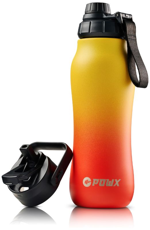 Photo 1 of PowX Stainless Steel Water Bottle with Straw 