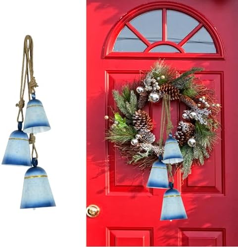 Photo 1 of Styleonme Decorative Bells, Christmas Bells, Metal Indoor and Outdoor Blessing Bells, 3-Piece Set  BLUE