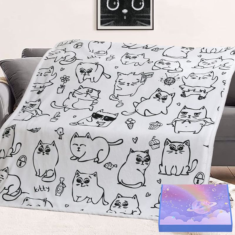 Photo 1 of Cat Blanket Cat Lover, Cute Cat Throw Blanket  50"x60" 