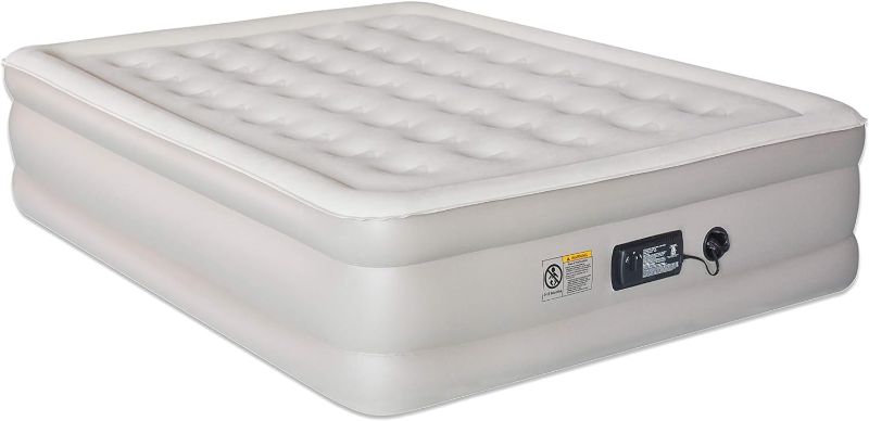 Photo 1 of Simpli Comfy Inflatable Queen Air Mattress with Built in Pump Self Inflating Blow Up Durable Heavy Duty Stay Firm Comfortable Air Bed 18” Elevated for Home Guest Travel Relocate Camping
