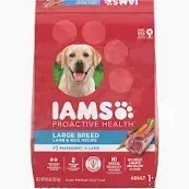 Photo 1 of Iams Large Breed Adult Dry Dog Food Lamb & Rice Recipe, 40 lb. Bag Lamb & Rice 40 Pound (Pack of 1)--- besy by july-17-2025